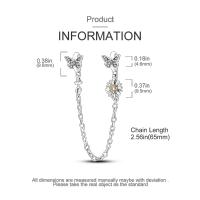 Plata de Ley 925, 1 pieza, patrón de pie de perro y cadena de seguridad de hueso, apto para pulsera con dijes originales de 3mm, colgante de plata para mujer, joyería - details 11