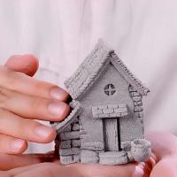 Casa de piedra Zen, cabaña de paja, cabaña de pozo, estatuilla en miniatura, jardín de hadas, adornos de bonsái, decoración de Acuario, paisajismo Rural - details 10