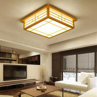 Lámpara de Techo con Estilo Japonés de Madera Sólida LED Luz con Montaje en Techo y Control Remoto para Dormitorio Sala de Estar - details 0