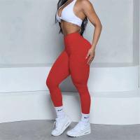 Leggings con espalda en V para mujer, leggings deportivos sin costuras para mujer, pantalones de yoga sólidos elásticos de cintura alta para fitness y jogging - details 20