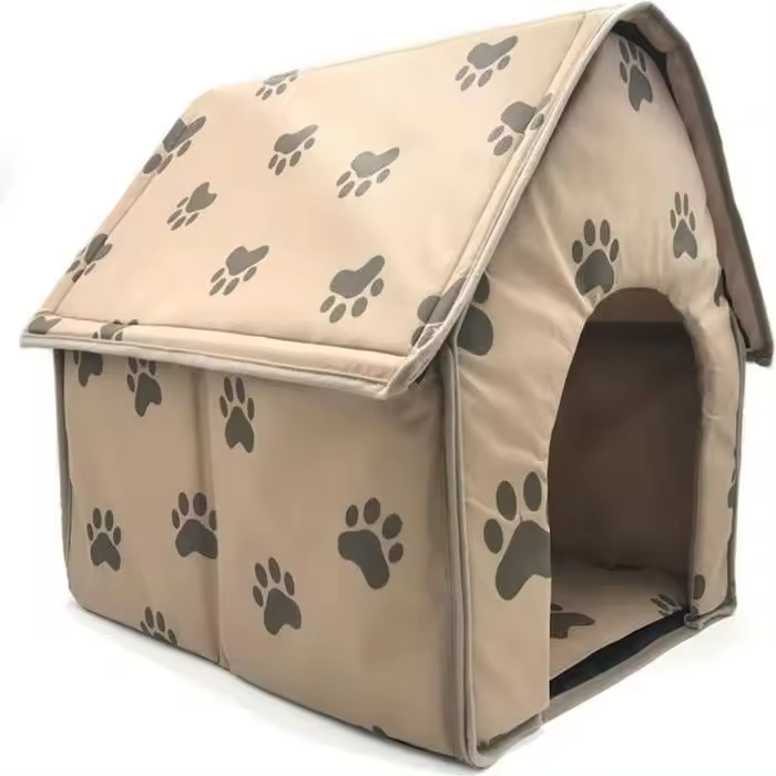 Casa para perros pequeña - Casa para dormir portátil desmontable para perros y gatos - Marrón - 1