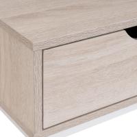 Consola de Metal Blanco y MDF de 80x30x75 cm 2 Cajones Muebles de Organización - details 3