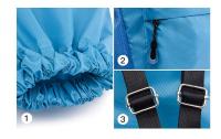 Mochila deportiva de natación con cordones, bolsas impermeables de gran capacidad, bolsas de hombro de viaje para estudiantes escolares - details 2