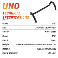 Manillar de Aluminio UNO UltraLight Racing Barra Bent 25.4/31.8MM Aleación 6061 Deportes y Salud - details 9