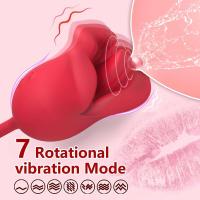 Embalaje privado Vibrador SEXO para mujeres, vagina, punto G, succionador de pezones, lengua oral, lamiendo el clítoris, estimulación telescópica, juguetes sexuales - details 1