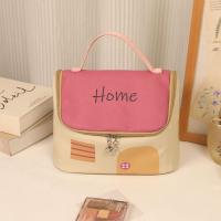 Bolsa de maquillaje de cabina bonita de gran capacidad, estuche de cosméticos de mano Kawaii con forma de casa, bolsa de almacenamiento de artículos de tocador cuadrada con cremallera para mujer - details 11