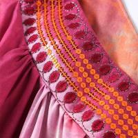 Elegante Vestido Largo para Mujer Correas y Cuello Cuadrado Sin Espalda, Color Contraste - details 5