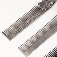 Peine de Metal para estilismo de peluquero de tamaño de bolsillo, peine profesional de aleación de Zinc para Barba para hombres, herramientas portátiles para dar forma al cuidado del bigote y antienredos - details 7