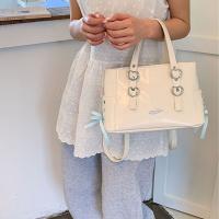 Bolsos de hombro con cinta de gama alta para ocio, mochila versátil de cuero PU con pajarita, bolsos de mano dulces de gran capacidad para mujeres y estudiantes - details 16