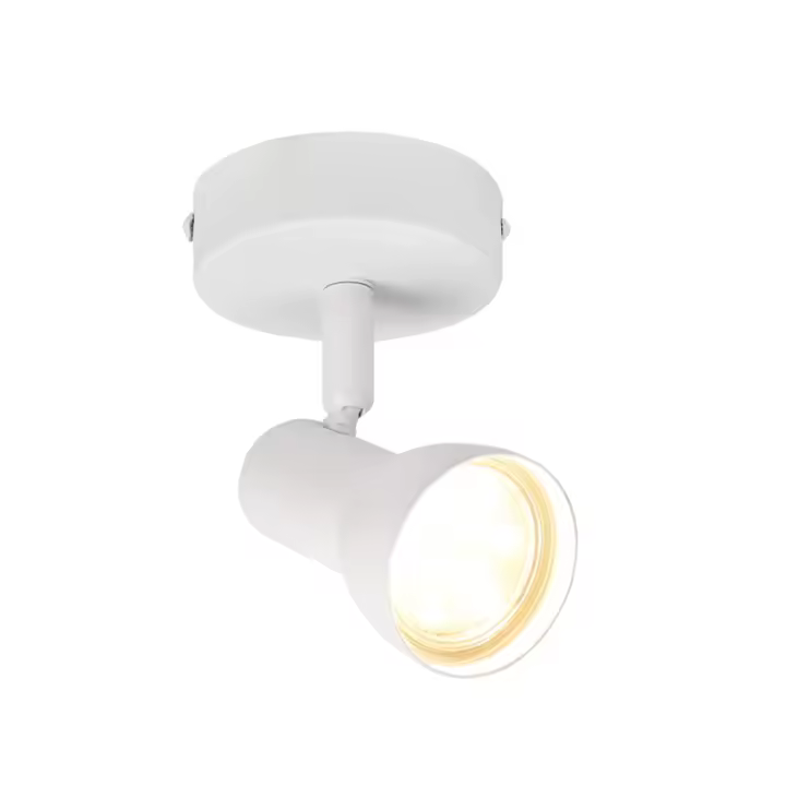 CBJKTX Foco de techo moderno blanco de 1 llama, lámpara de techo interior GU10 para dormitorio - 1