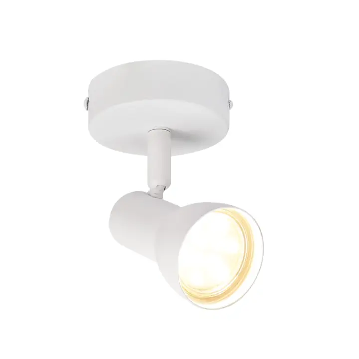 CBJKTX Foco de techo moderno blanco de 1 llama, lámpara de techo interior GU10 para dormitorio - 1