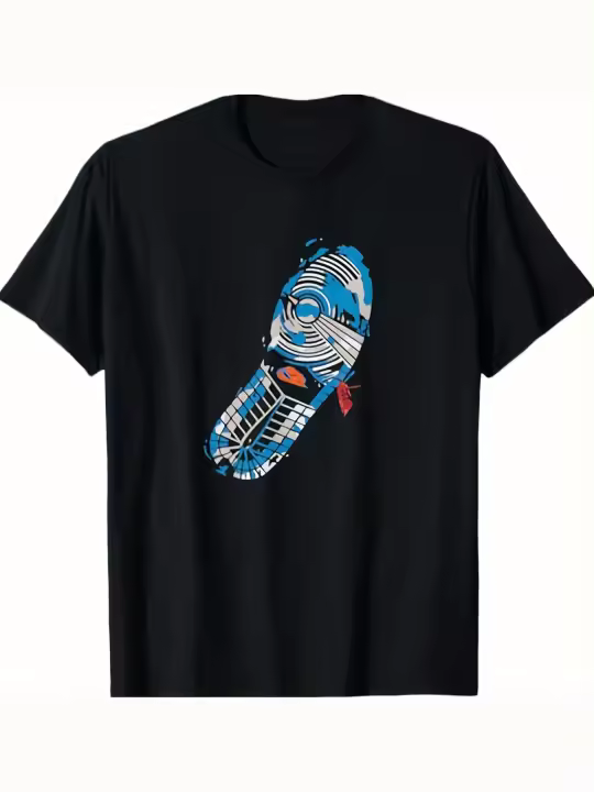 Estampado de suela de zapatilla - CamisetaRegalo para papá Manga corta con cuello redondo suave y cómoda - 230 g - 1