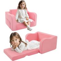 Sofá infantil plegable, cómodo sofá cama para niños pequeños, sofá cama 2 en 1 para esquina acogedora, habitación infantil, minisofá con función de dormir para niños y niñas, color verde - details 16