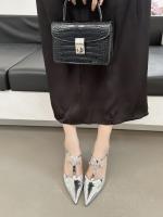 Sandalias Planas de Moda para Mujer Tacones Altos de Charol Puntiagudos - details 3
