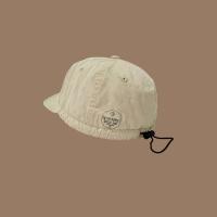 Gorra de béisbol de ala corta de Color sólido Retro con cordón ajustable sombrero de sol informal visera de protección solar gorra con visera para hombres - details 11