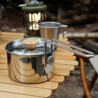 Olla de café portátil de 1L hervidor de agua multifuncional de acero inoxidable 304 olla de cocina multiherramienta suministros peligrosos normales - details 7