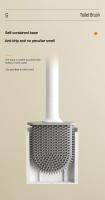 Cepillo De Inodoro Mini De Silicona Con Base Antifugas Y Cerdas Flexibles Para Baño Cepillo Suave Para Limpieza Rapida Y Secado - details 3