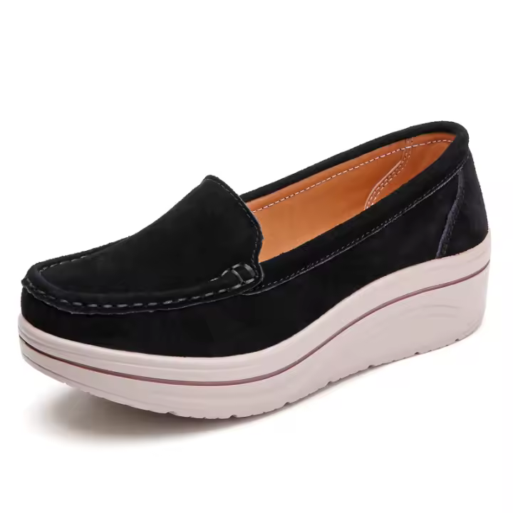 Casual sin cordones con plataforma de mujer, zapatos para caminar cómodos e informales 1 - 1