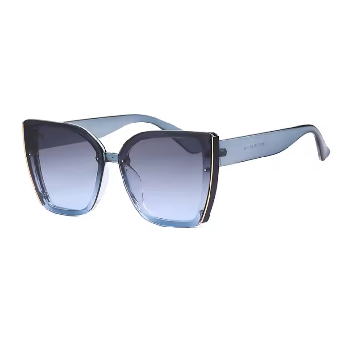 Gafas de sol con montura grande para mujer, lentes de sol populares de ojo de gato, a la moda, coreanas - 1
