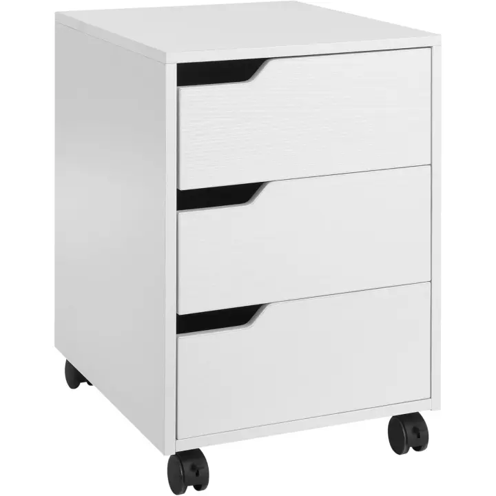2 Puertas 2 Cajones Marco Blanco Brillante Estante Ajustable Apertura a Presión Almacenamiento Dormitorio 79x36x74 cm Gris - 1