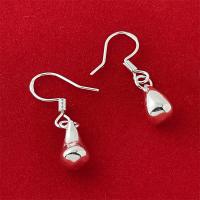 Pendientes ondulados chapados en plata, joyería de moda femenina, estilo minimalista, regalo de Navidad. - details 5