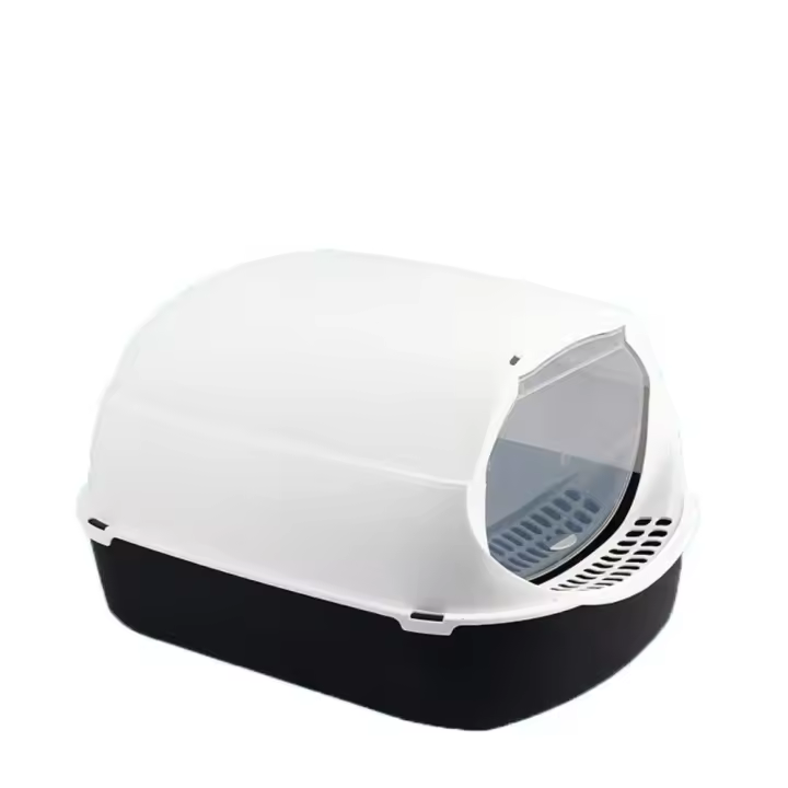 Caja de Arena Cerrada para mascotas, bandeja Sanitaria de PP, a prueba de salpicadoras, Gran capacidad, odorless para Gatos, a prueba de derames, Baño - 1