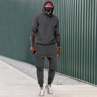 Sudadera con capucha para hombre Ropa deportiva europea y americana Casual Colores sólidos - details 9