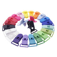 Chupete de plástico Kam en forma de D para bebé, Clip para chupete, soporte para cadena de suspensión, Clip para cinta de 20mm, 40 piezas - details 3