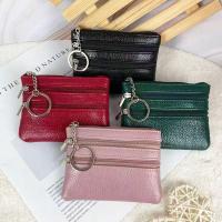 Monedero pequeño de cuero PU clásico para niña, cartera multifuncional con cremallera, monedero coreano, tarjetero - details 10