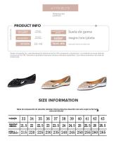 Zapatos de punta para mujer, planos, nuevos de primavera y otoño, zapatos de boca ligera plateada, suela suave para mujer de talla grande, zapatos de dama. - details 2