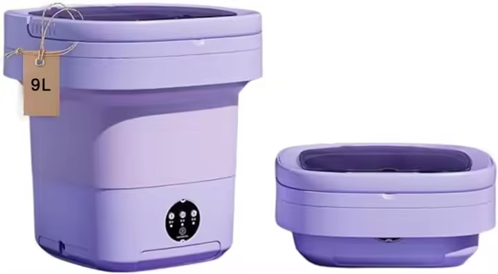 Lavadora Portátil Mini Plegable de 8L Mejora Automática de Lavandería - 1