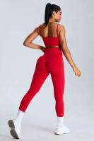 Conjunto de ejercicio de yoga sin costuras para mujer, ropa deportiva de entrenamiento portátil, gimnasio y fiesta, conjunto de 2 piezas - details 15