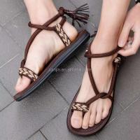 Sandalias de verano para hombre tejidas japonesas romanas de alta calidad 2025 con cuerda, diseñador de moda informal, precio bajo - details 0