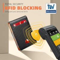 Cartera Minimalista Para Hombre Con Bloqueo RFID Portátil Gran Capacidad 11 Tarjetas Color Sólido Soporte Para Tarjetas De Crédito - details 4