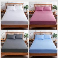 Sábana bajera de algodón con bandas elásticas, fundas de colchón ajustables antideslizantes para cama individual - details 2