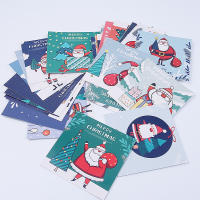 Set de 30 Tarjetas de Navidad Dibujos Animados de Santa y Copo de Nieve Mensajes de Felicitación - details 0
