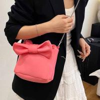 Bolso de mano versátil y creativo con lazo para mujer, bolso de mano de Color rosa de estilo coreano, bolso de hombro dulce de gran capacidad rojo para uso diario - details 8