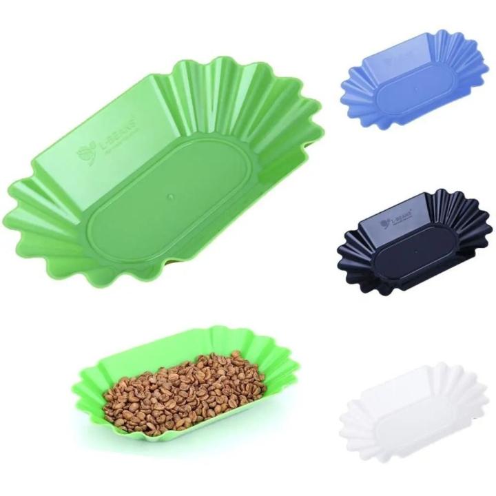 Plastic Coffee Bean Tray Oval 22.3x13x3.5cm Sample Display Tray Practical Space Saving Snack Serving Tray Select Coffee Set