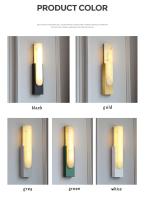 Lámpara de pared de mármol larga moderna con LED, Fondo de dormitorio, pasillo, sala de estar, lámpara de mesita de noche, 110V, 220V - details 2