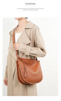 Bolso de mano minimalista cómodo de cuero suave Bandolera de hombro de gran capacidad de cuero de vaca - details 10