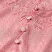 - Nueva ropa de mujer de estilo europeo, manga farol estampada en caliente SS con hebilla de botón decorativa - details 7