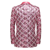 Vestido de lentejuelas para hombre, chaqueta de traje, abrigo de esmoquin para fiesta y festival - details 2