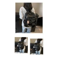 Nueva Mochila Con Cremallera Multibolsillo Para Estudiantes Universitarios, Mochila Escolar De Nicho, Mochila Locomotora De Tendencia Para Mujeres - details 14