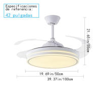 Disponible Ventilador de techo invisible con motor DC 6 velocidades Tecnología LED muy eficiente 72W Tres tonalidades, Mando a distancia con temporizador, Color e intensidad de luz regulables, Motor inverter verano/invierno ultra silencioso. - details 12