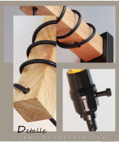 Lámpara de pared de madera Retro, candelabro Vintage, accesorio E27, decoración interior del hogar, comedor, mesita de noche, iluminación de dormitorio - details 5