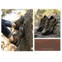 Zapatos de senderismo para hombre al aire libre, forro de cuero resistente al desgaste, suela de goma sintética - details 7
