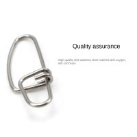 100 Uds conector de pesca de acero inoxidable Pin de acero inoxidable broches de pesca anillos sólidos broches enganchados accesorios de Pin - details 1