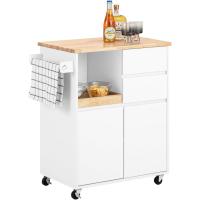 FKW47-W Carrito de Servir Carrito Auxiliar Cocina estantería de Cocina Carrito de Cocina móvil 100 x 92 x 45 cm Blanco ES - details 36
