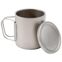 Taza de té y café cubiertas con agua de titanio de doble pared para exteriores, villa para acampar al aire libre - details 24