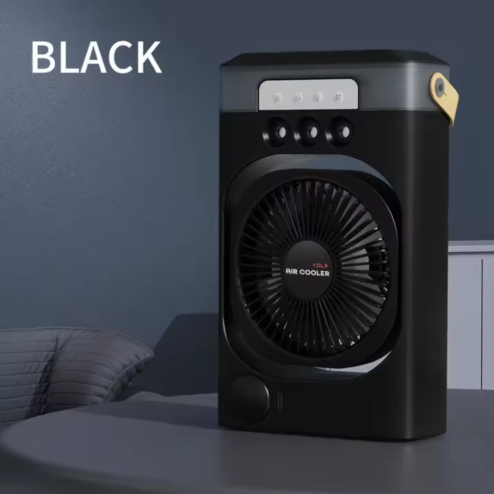 Mini Aire Acondicionado Portatil con Mando, 3 Velocidades, Luz de 7 Colores, Temporizador de 1-3H, Enfriador de Aire Portátil Interior - 1